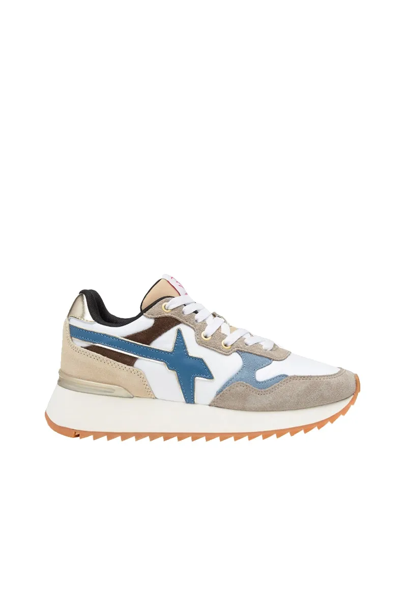 Yak W Suede/Nylon Serena Enardu Taupe-White-Azure