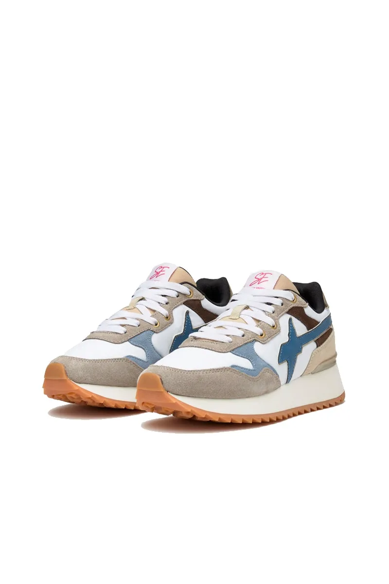 Yak W Suede/Nylon Serena Enardu Taupe-White-Azure